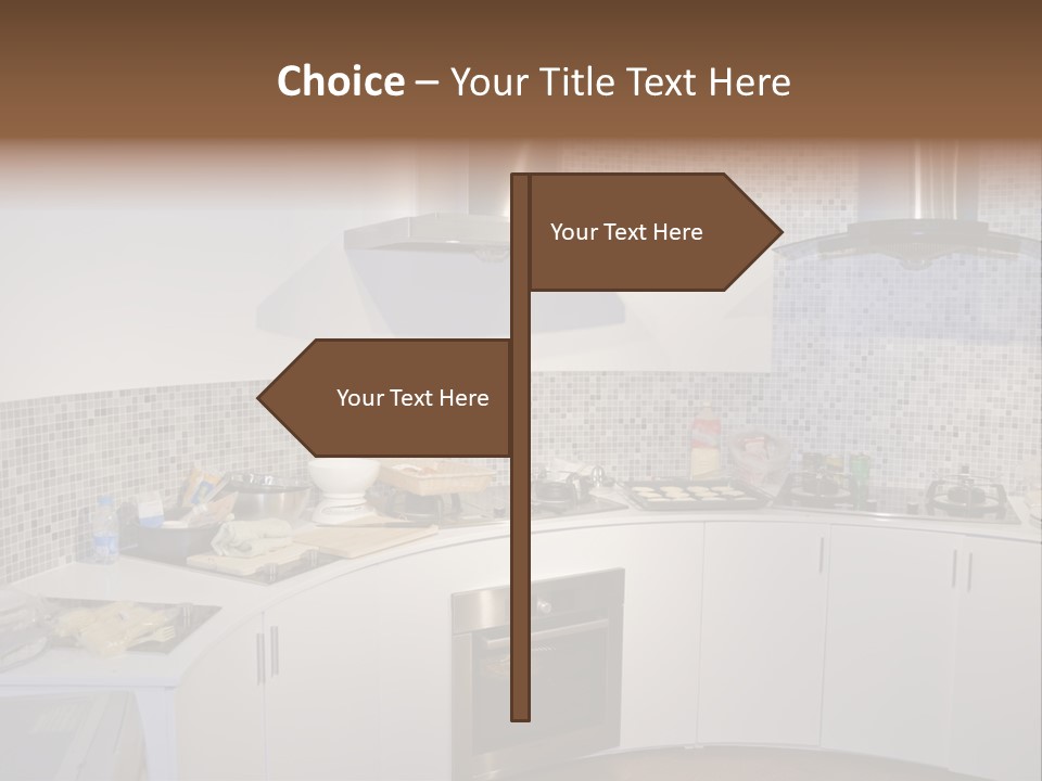 Beautiful Kitchen And Modern Kitchen Interior PowerPoint Template
