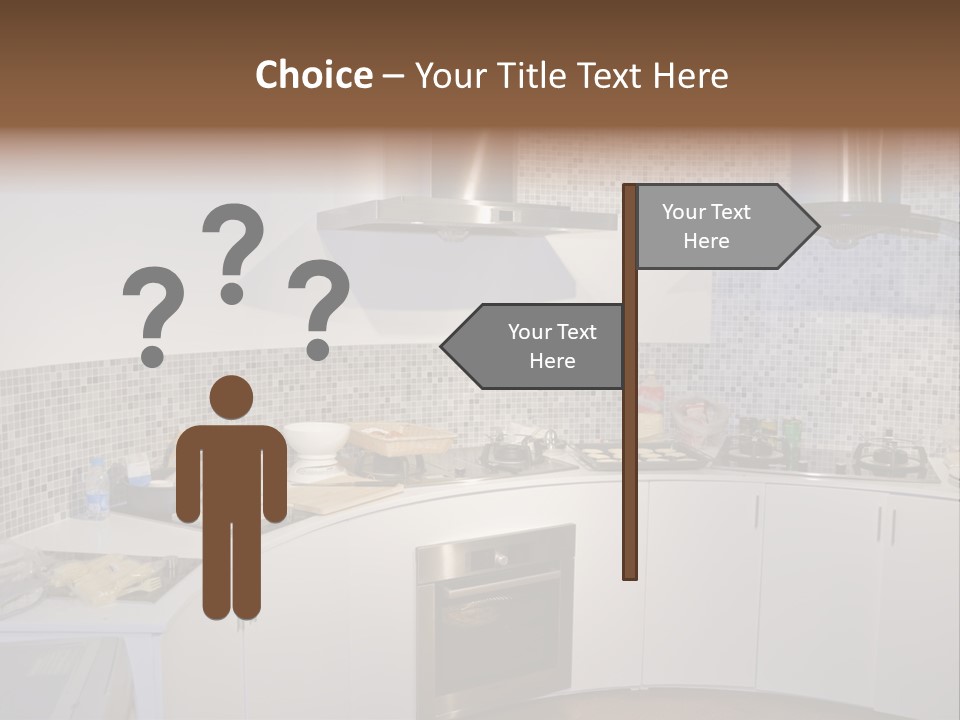 Beautiful Kitchen And Modern Kitchen Interior PowerPoint Template
