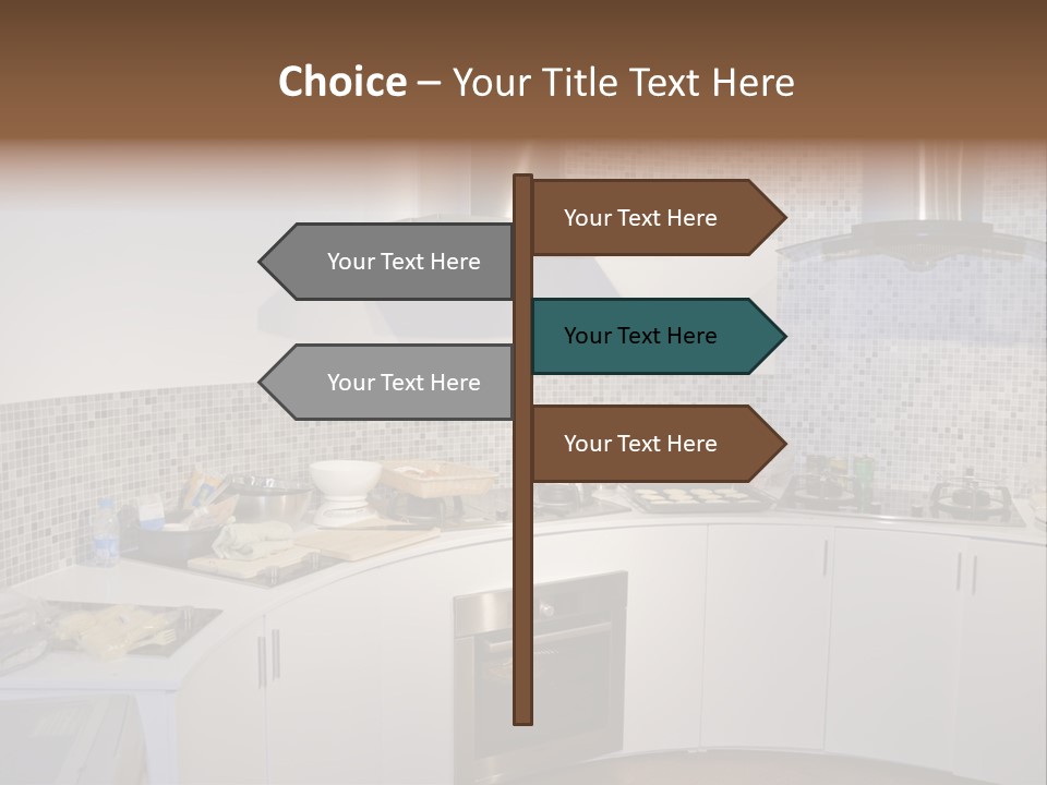 Beautiful Kitchen And Modern Kitchen Interior PowerPoint Template