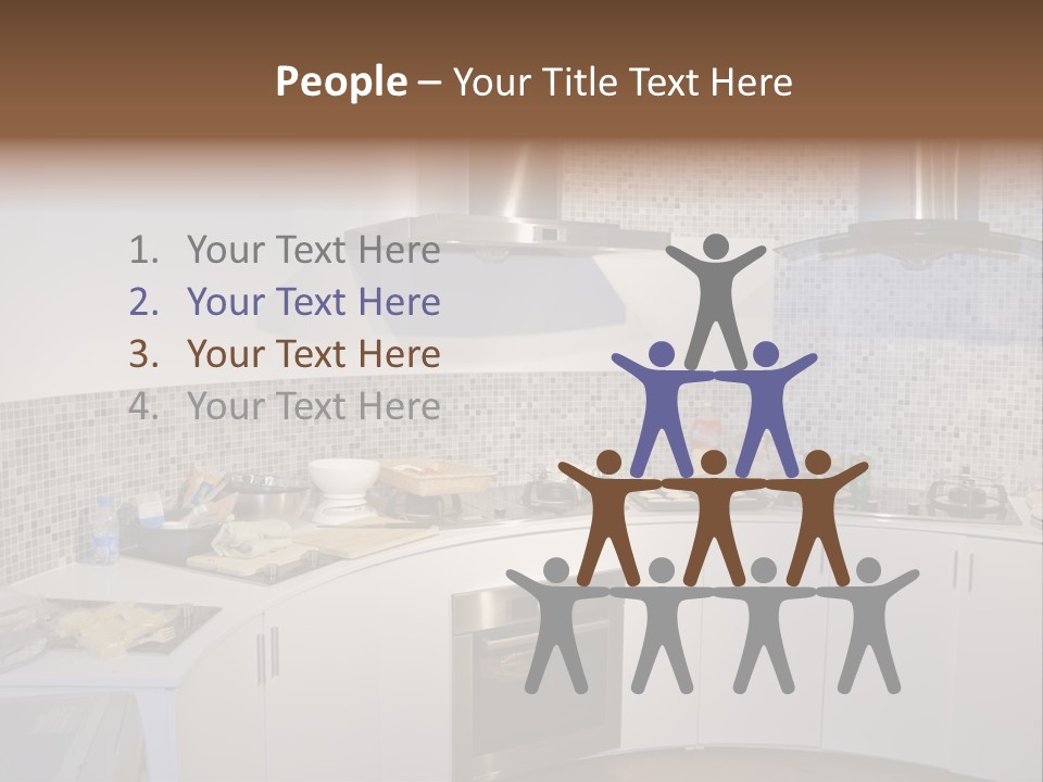 Beautiful Kitchen And Modern Kitchen Interior PowerPoint Template