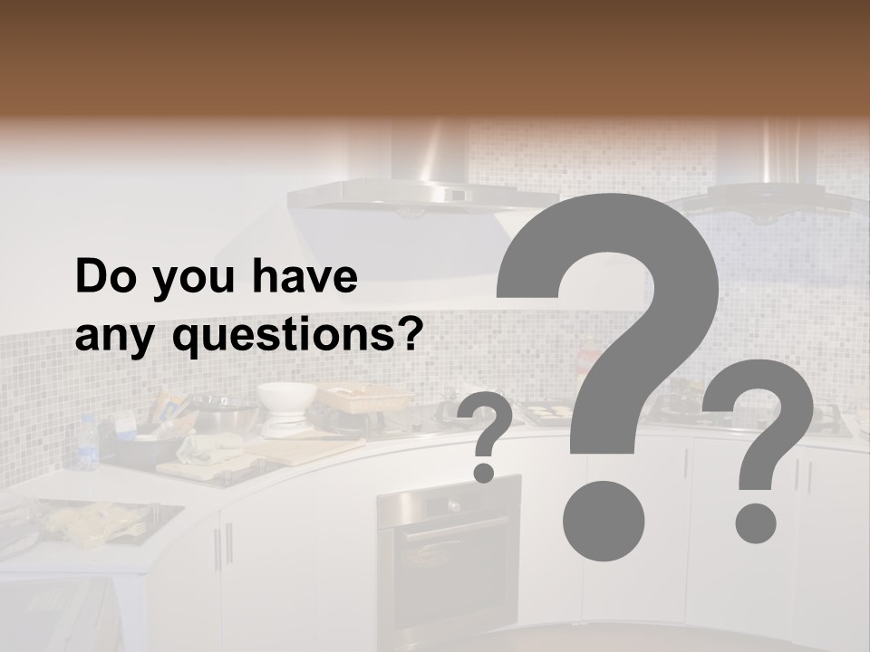 Beautiful Kitchen And Modern Kitchen Interior PowerPoint Template