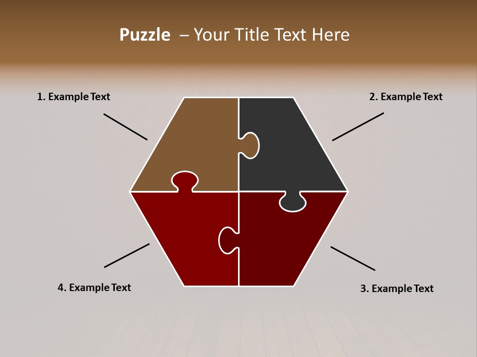 Empty Old Grungy Room With Red Vintage Wallpaper PowerPoint Template