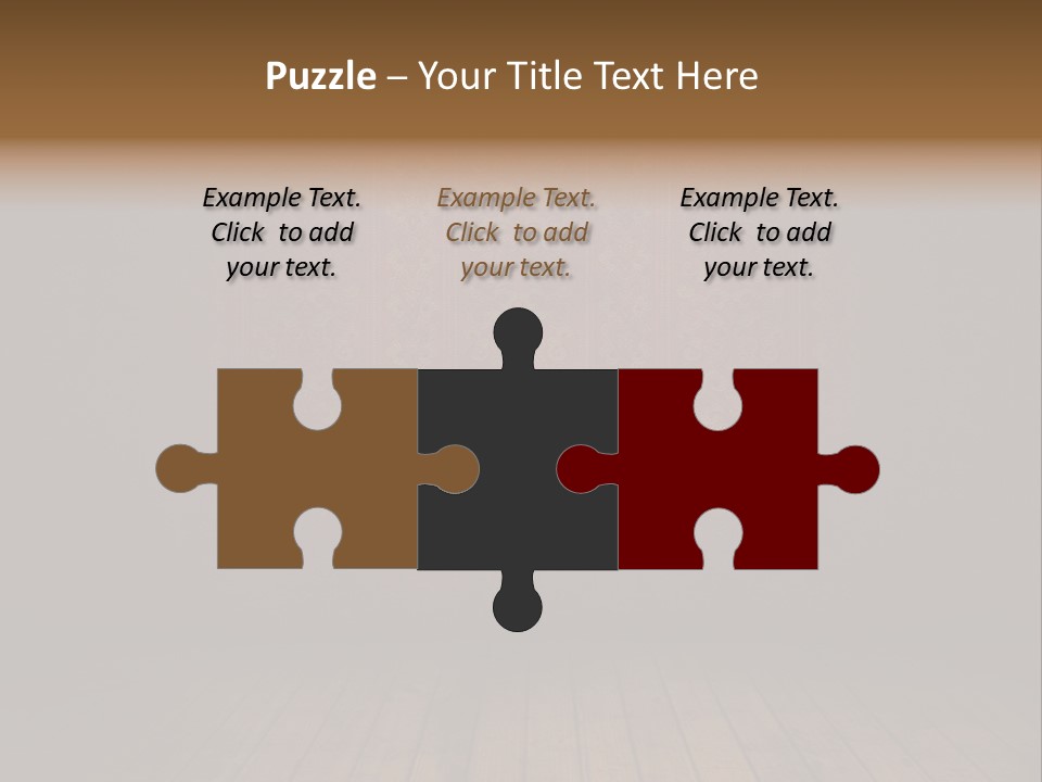 Empty Old Grungy Room With Red Vintage Wallpaper PowerPoint Template