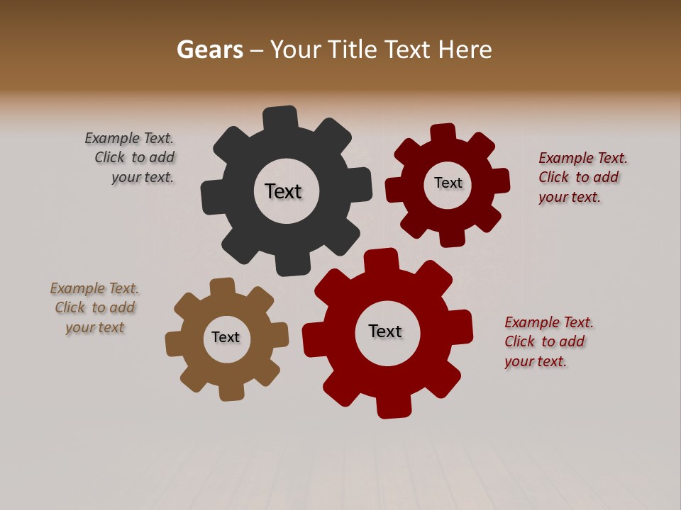 Empty Old Grungy Room With Red Vintage Wallpaper PowerPoint Template