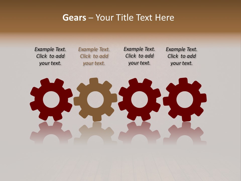 Empty Old Grungy Room With Red Vintage Wallpaper PowerPoint Template