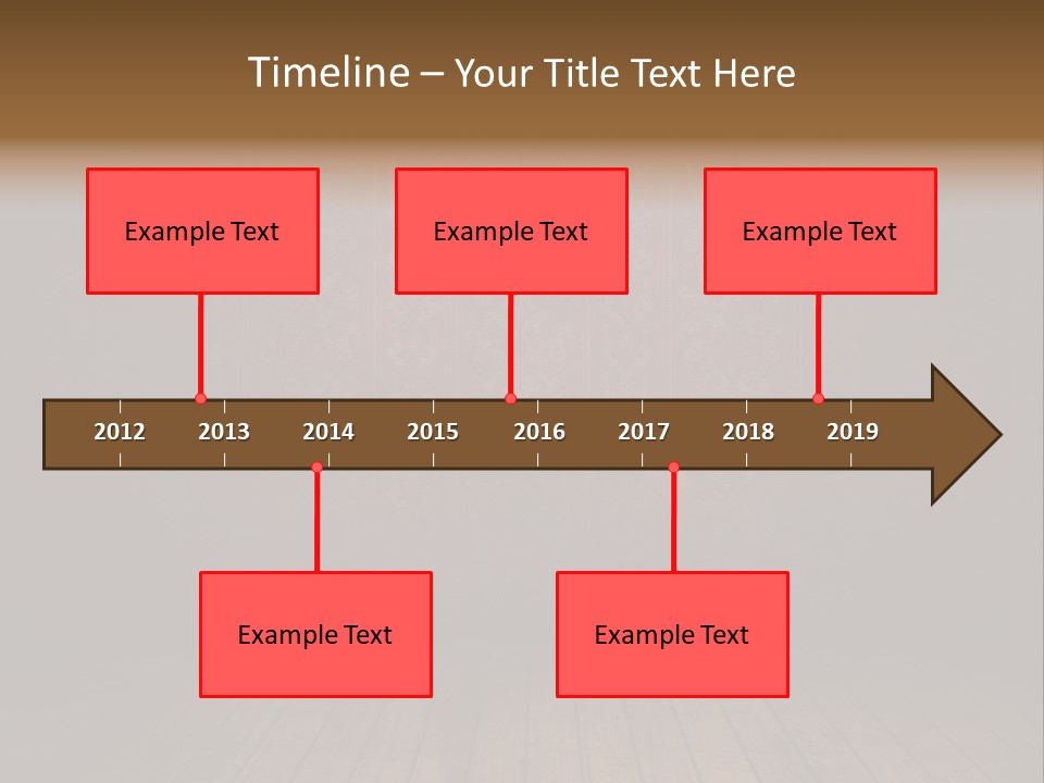 Empty Old Grungy Room With Red Vintage Wallpaper PowerPoint Template