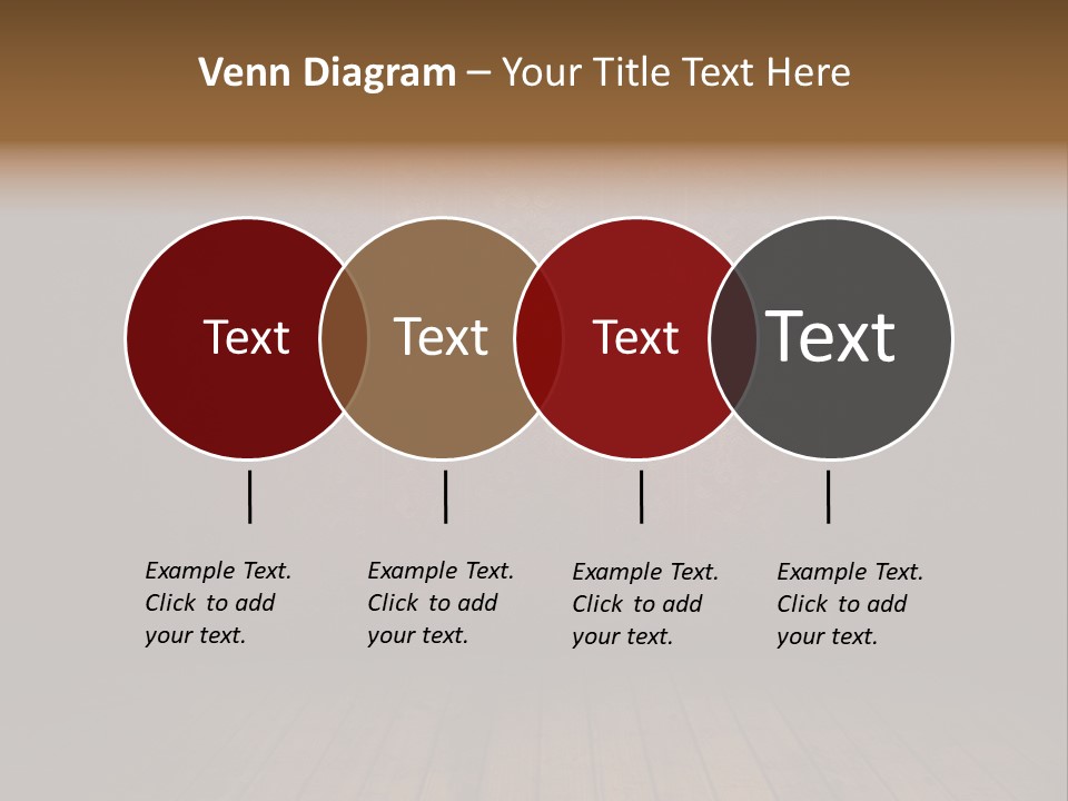 Empty Old Grungy Room With Red Vintage Wallpaper PowerPoint Template