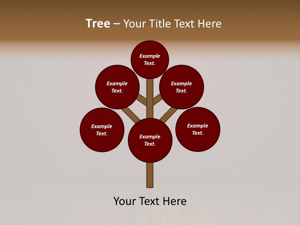 Empty Old Grungy Room With Red Vintage Wallpaper PowerPoint Template