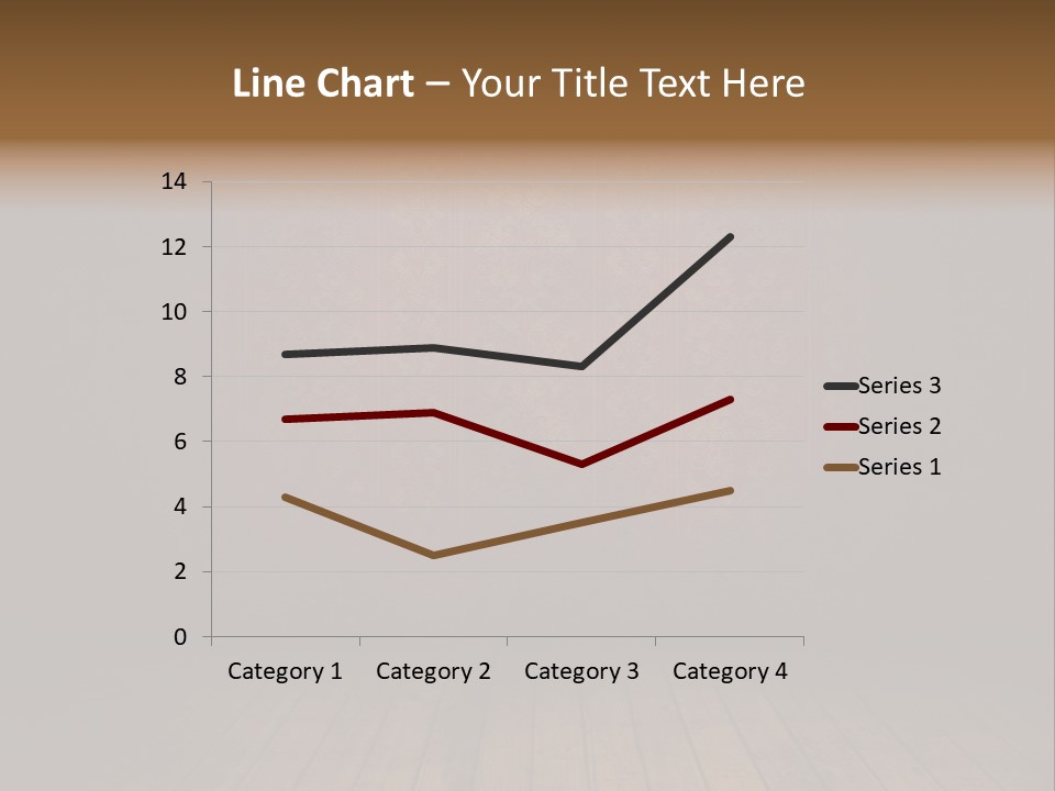 Empty Old Grungy Room With Red Vintage Wallpaper PowerPoint Template