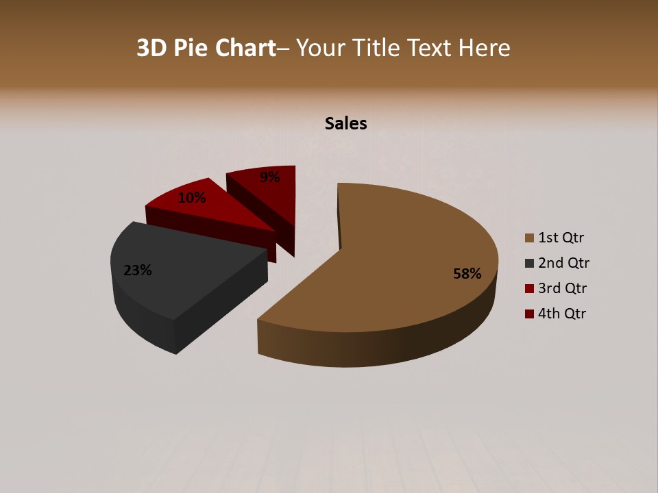 Empty Old Grungy Room With Red Vintage Wallpaper PowerPoint Template