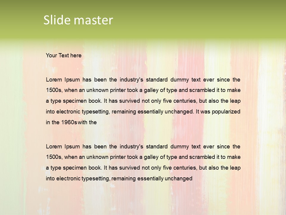 Striped Colored Background In Grunge Style PowerPoint Template