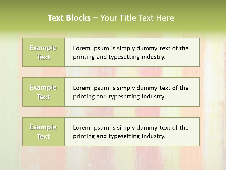 Striped Colored Background In Grunge Style PowerPoint Template
