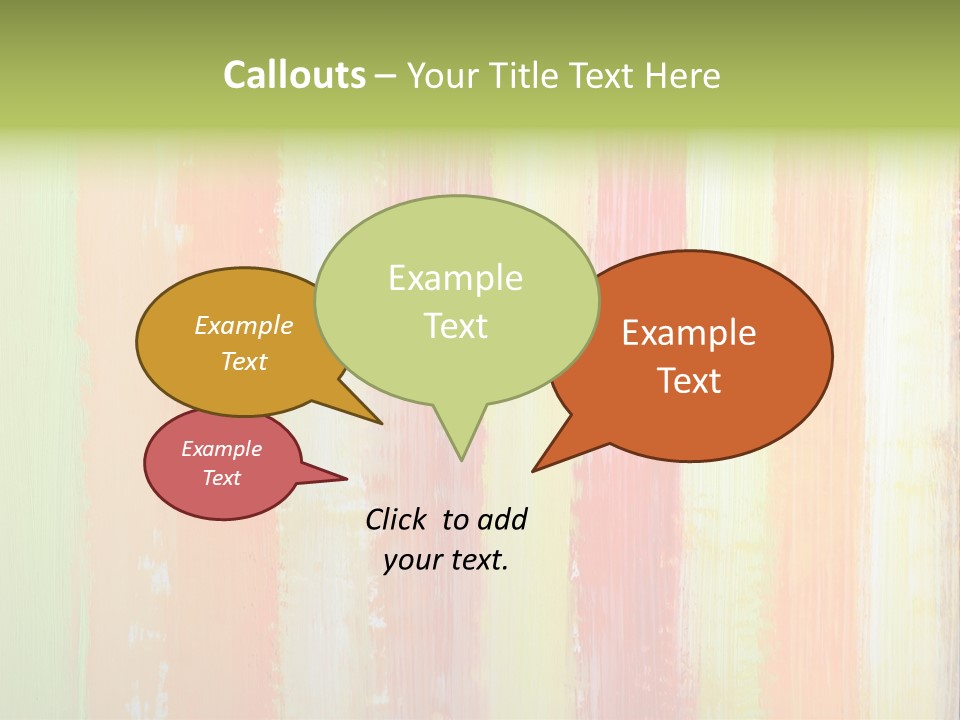 Striped Colored Background In Grunge Style PowerPoint Template