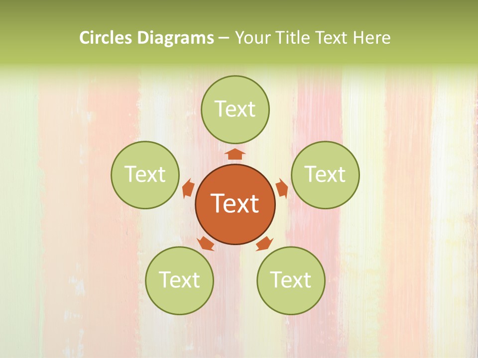 Striped Colored Background In Grunge Style PowerPoint Template