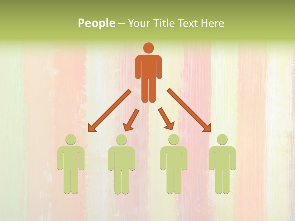 Striped Colored Background In Grunge Style PowerPoint Template