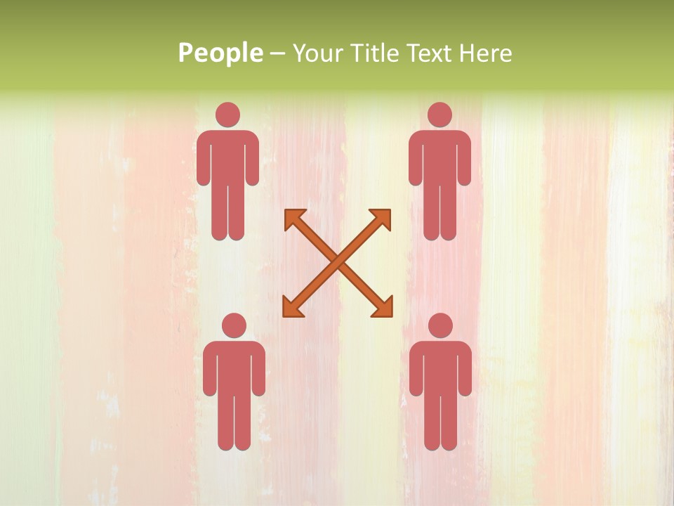 Striped Colored Background In Grunge Style PowerPoint Template