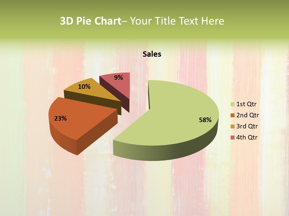 Striped Colored Background In Grunge Style PowerPoint Template