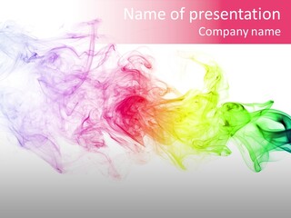 Colorful Rainbow Smoke PowerPoint Template