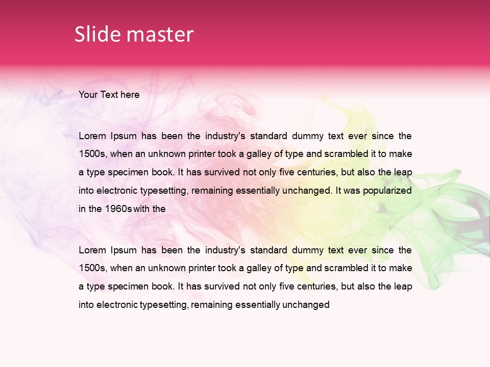 Colorful Rainbow Smoke PowerPoint Template