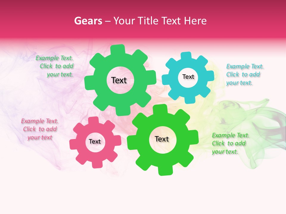 Colorful Rainbow Smoke PowerPoint Template