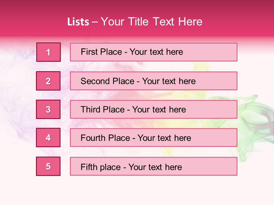 Colorful Rainbow Smoke PowerPoint Template