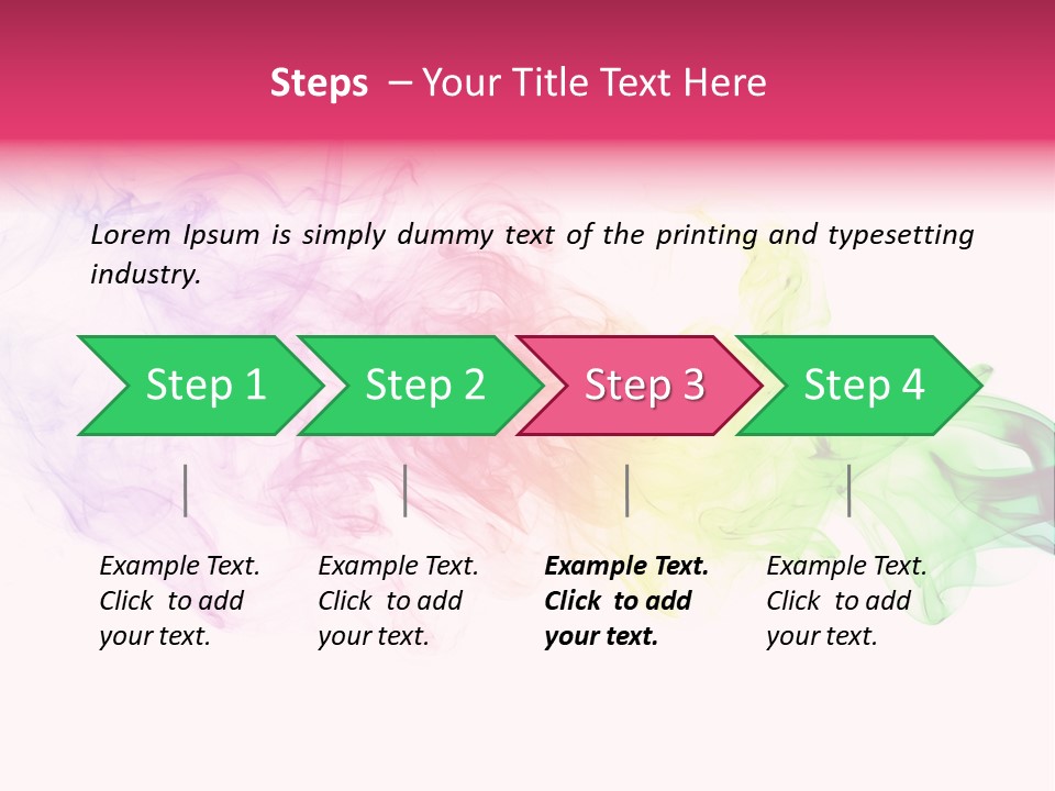 Colorful Rainbow Smoke PowerPoint Template