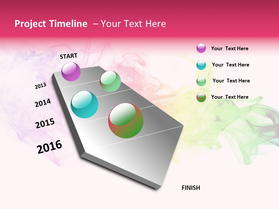 Colorful Rainbow Smoke PowerPoint Template