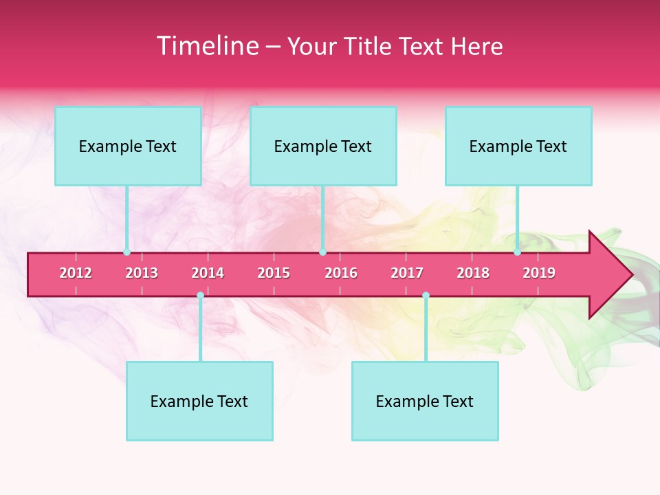 Colorful Rainbow Smoke PowerPoint Template