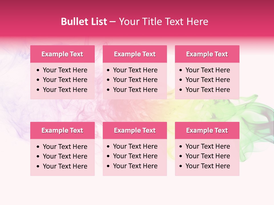 Colorful Rainbow Smoke PowerPoint Template