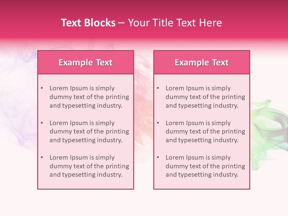 Colorful Rainbow Smoke PowerPoint Template
