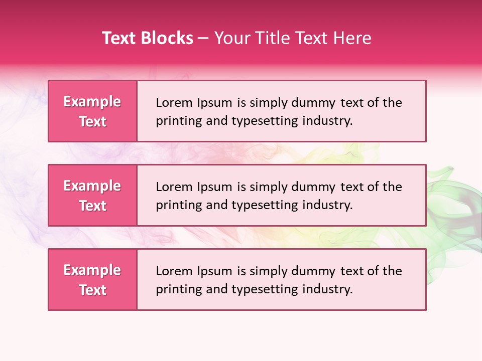 Colorful Rainbow Smoke PowerPoint Template