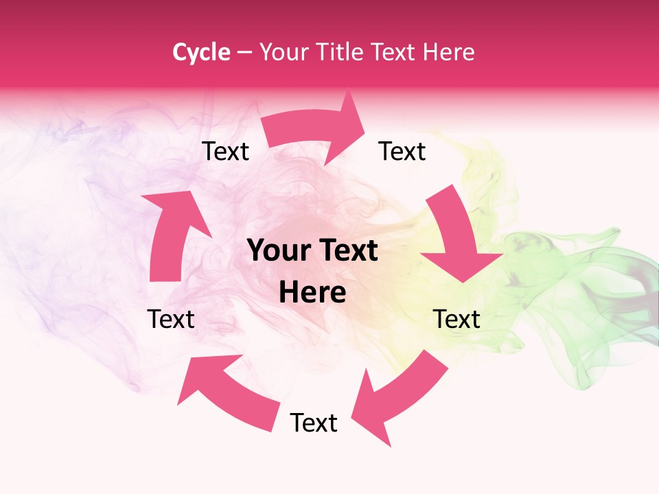 Colorful Rainbow Smoke PowerPoint Template