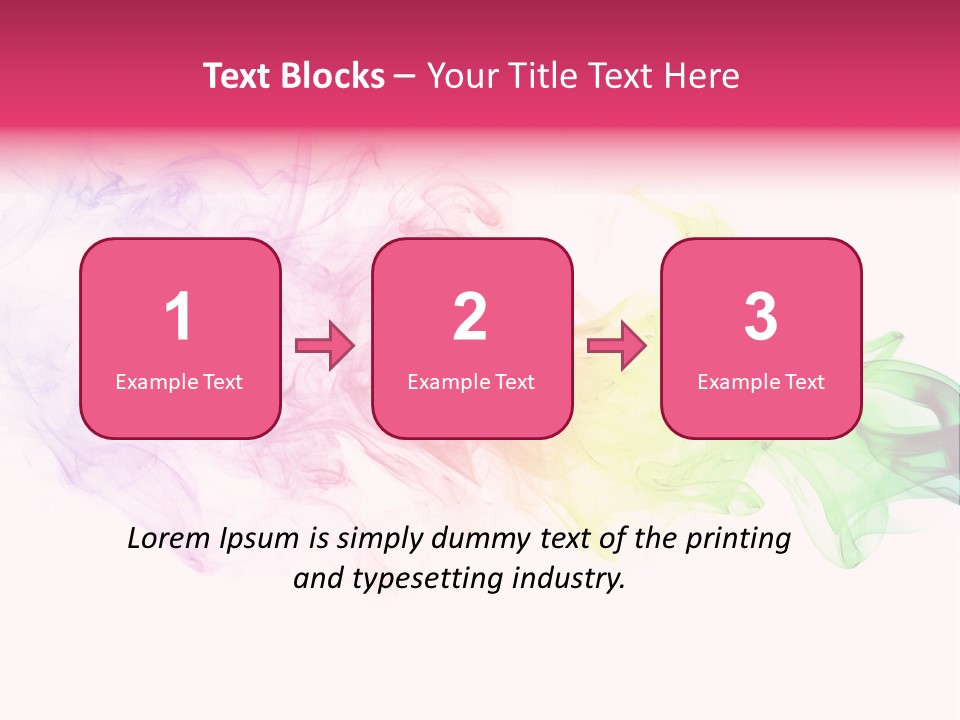 Colorful Rainbow Smoke PowerPoint Template
