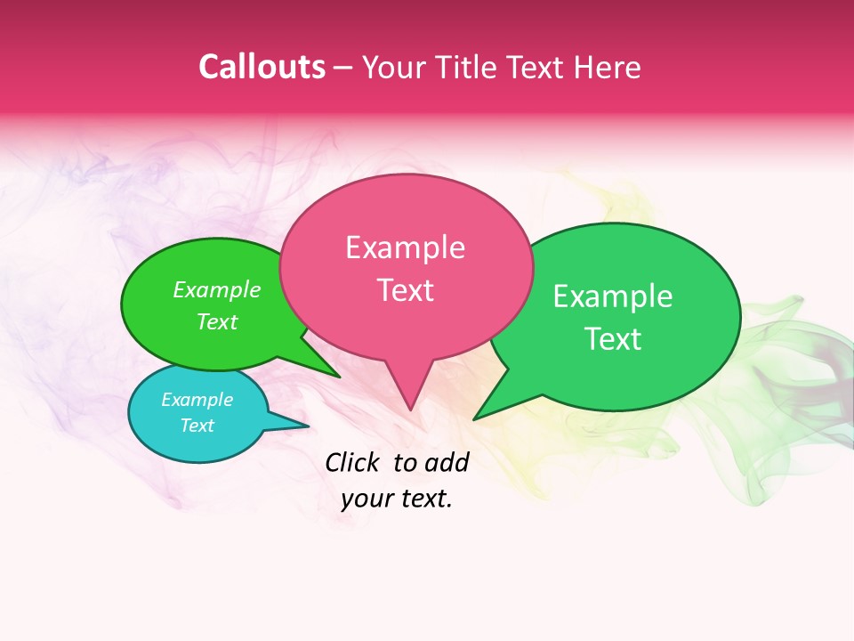 Colorful Rainbow Smoke PowerPoint Template
