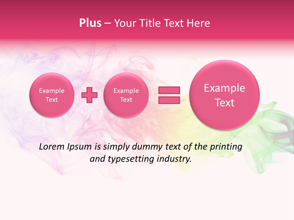 Colorful Rainbow Smoke PowerPoint Template