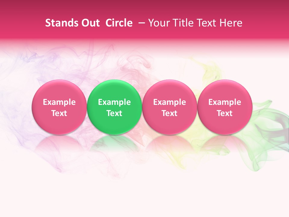 Colorful Rainbow Smoke PowerPoint Template