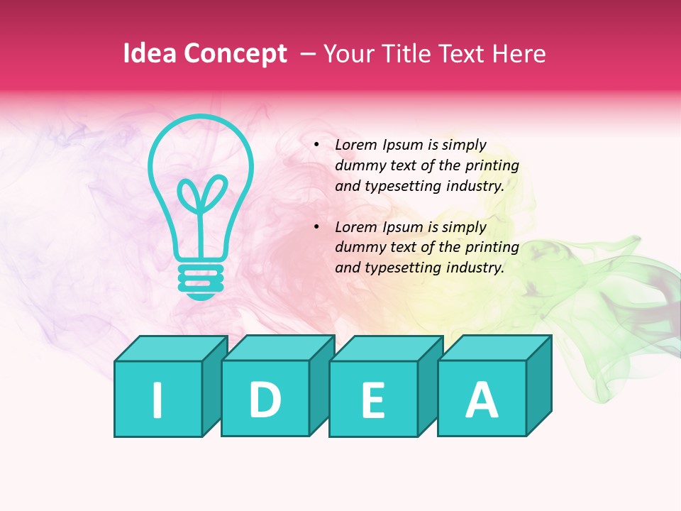 Colorful Rainbow Smoke PowerPoint Template