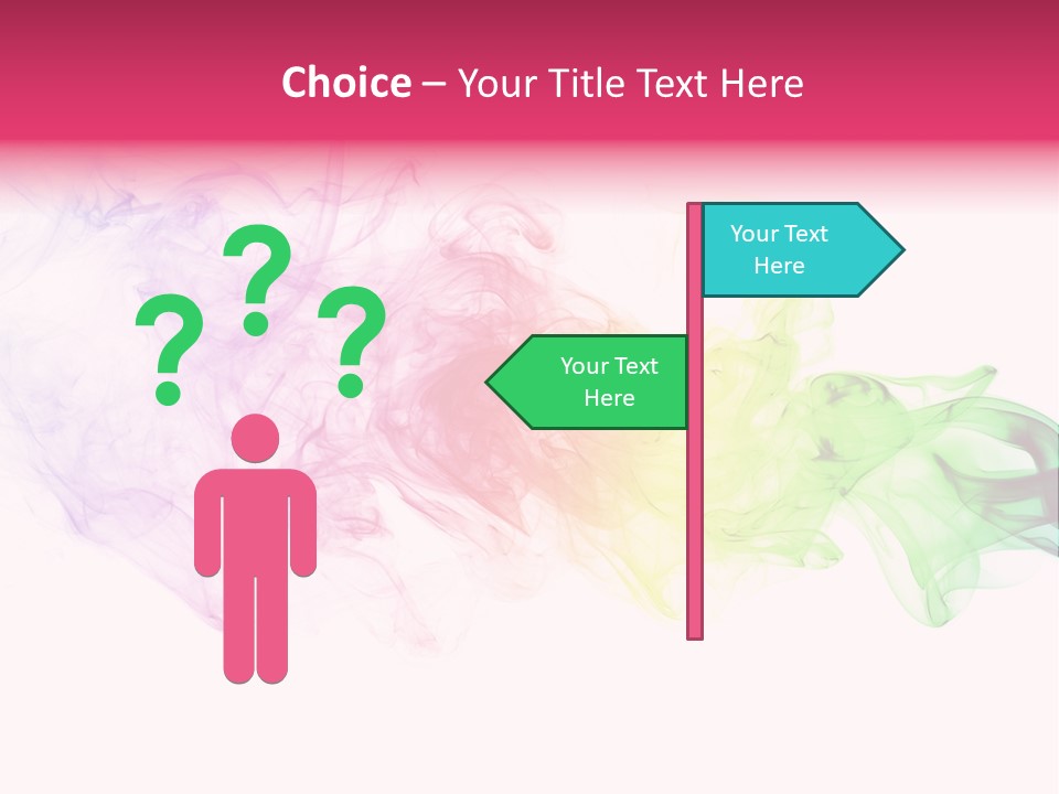 Colorful Rainbow Smoke PowerPoint Template