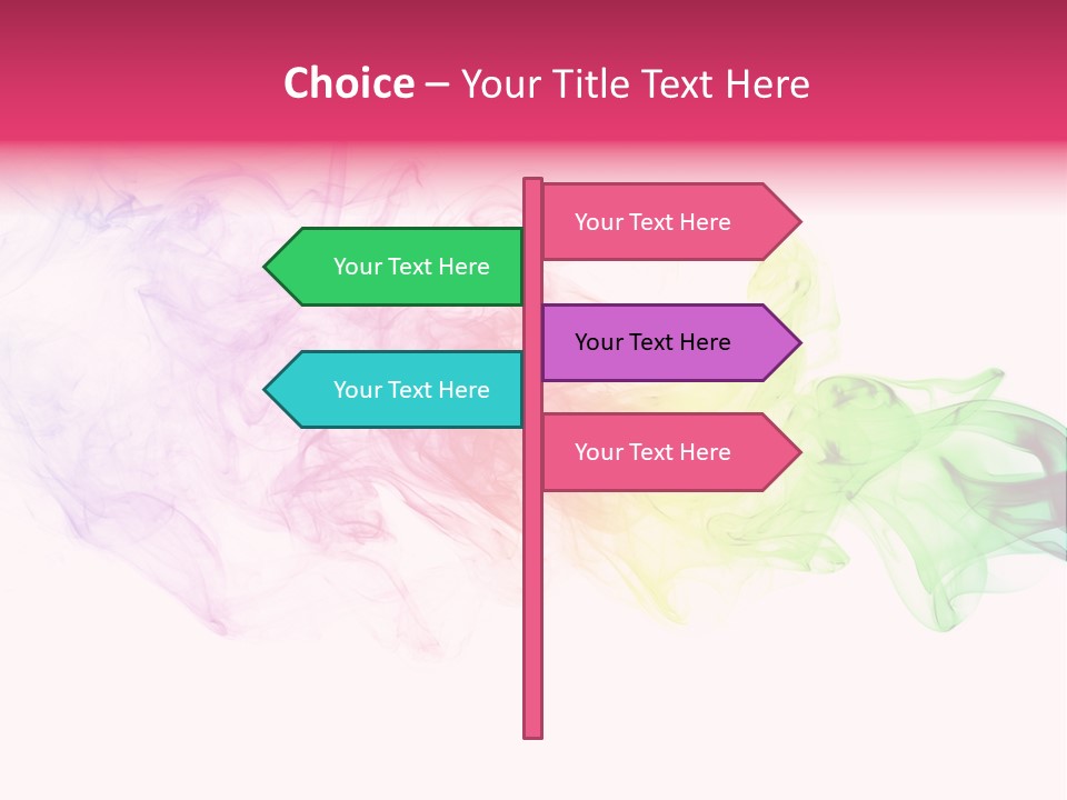 Colorful Rainbow Smoke PowerPoint Template