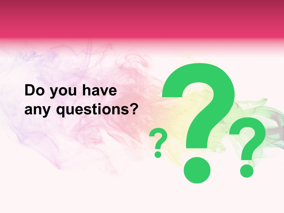 Colorful Rainbow Smoke PowerPoint Template