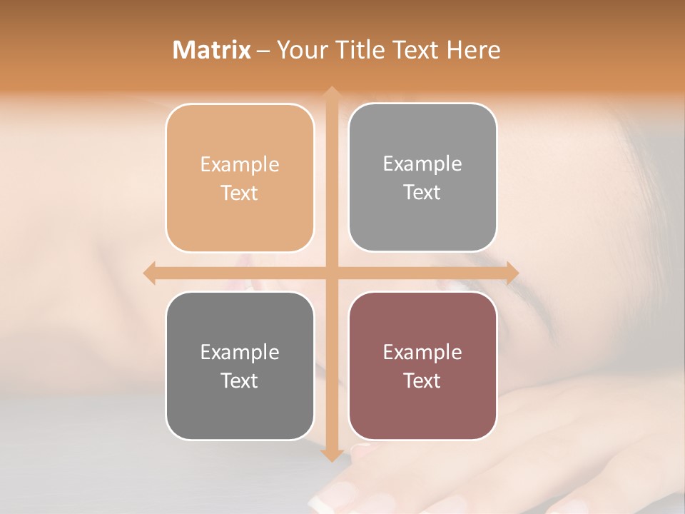 Beautiful Clean Cosmetics Woman Close Up Portrait Over White PowerPoint Template