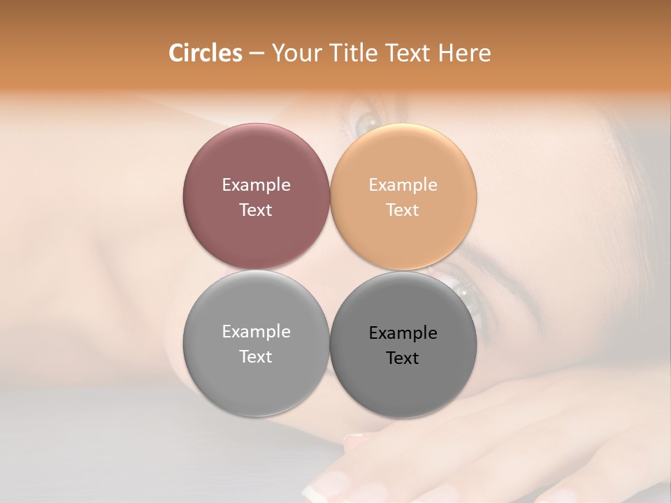 Beautiful Clean Cosmetics Woman Close Up Portrait Over White PowerPoint Template