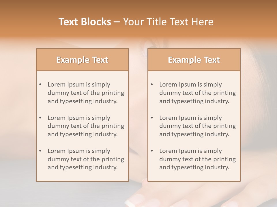 Beautiful Clean Cosmetics Woman Close Up Portrait Over White PowerPoint Template