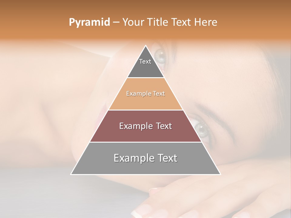 Beautiful Clean Cosmetics Woman Close Up Portrait Over White PowerPoint Template