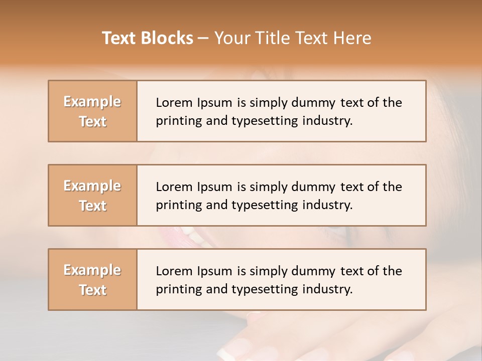 Beautiful Clean Cosmetics Woman Close Up Portrait Over White PowerPoint Template