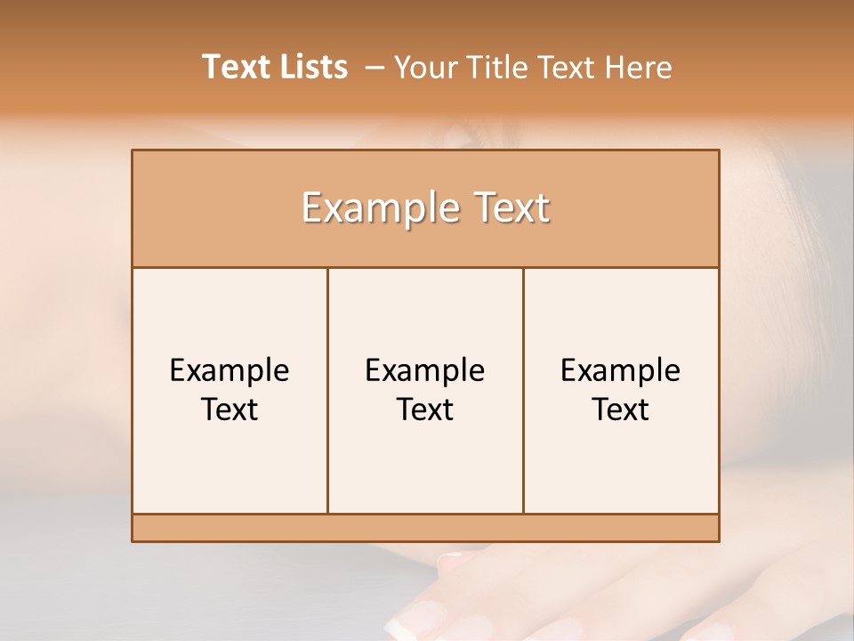 Beautiful Clean Cosmetics Woman Close Up Portrait Over White PowerPoint Template