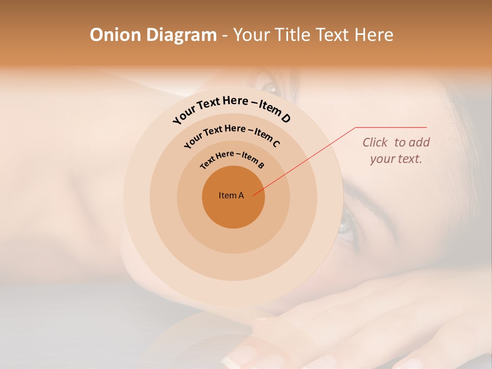 Beautiful Clean Cosmetics Woman Close Up Portrait Over White PowerPoint Template