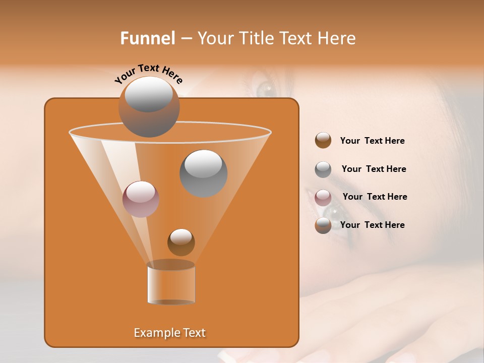 Beautiful Clean Cosmetics Woman Close Up Portrait Over White PowerPoint Template