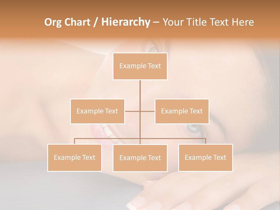 Beautiful Clean Cosmetics Woman Close Up Portrait Over White PowerPoint Template