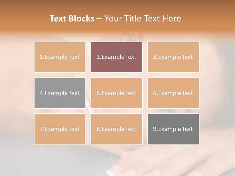 Beautiful Clean Cosmetics Woman Close Up Portrait Over White PowerPoint Template